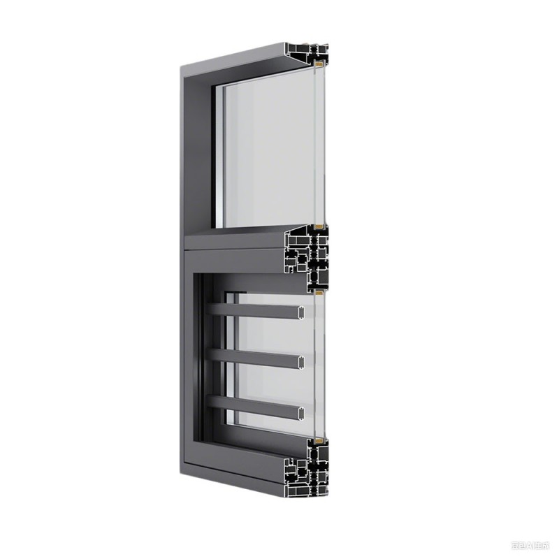 Double Tempered Glass Aluminium Casement Windows