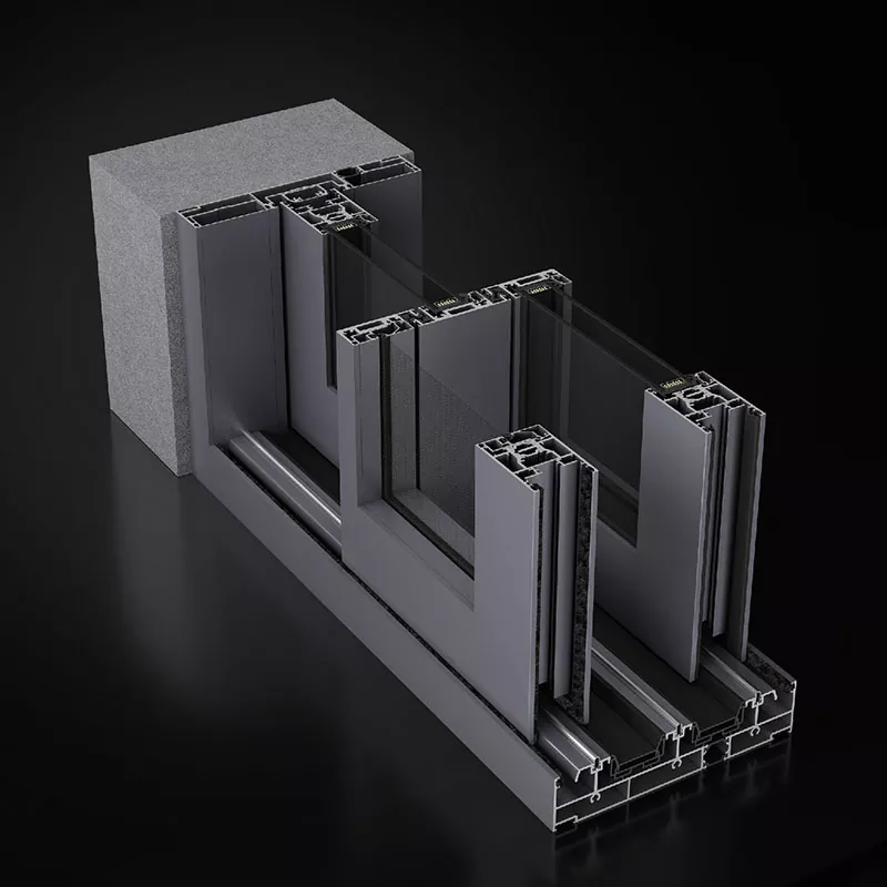 Elektrisch ingebouwde jaloezieën Louver aluminium schuifraam